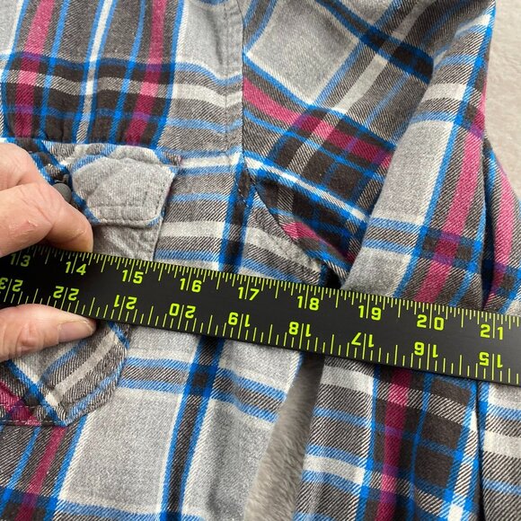 Arizona Jean Mens Plaid Flannel Shirt M Long Sleeve Cotton - Picture 4 of 13